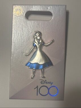 Disney Parks Pin Alice in Wonderland 100 Years Anniversary Platinum Collection